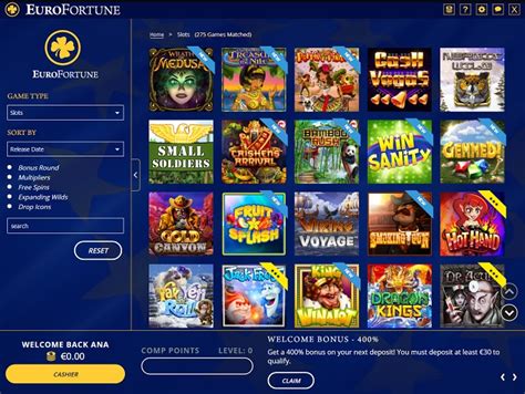 Eurofortune online casino codigo promocional